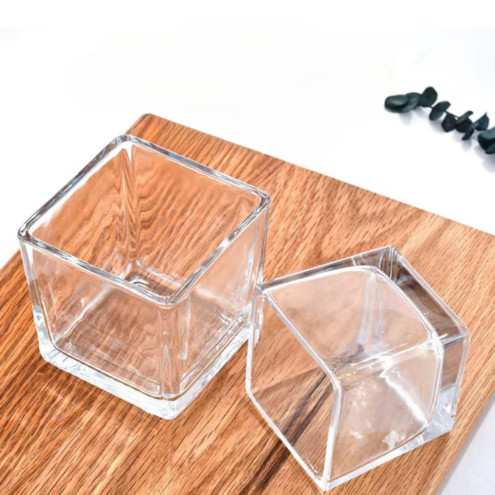 Candle Supplies Glass Jars - Geometry Square Candlestick Incense Making Candles
