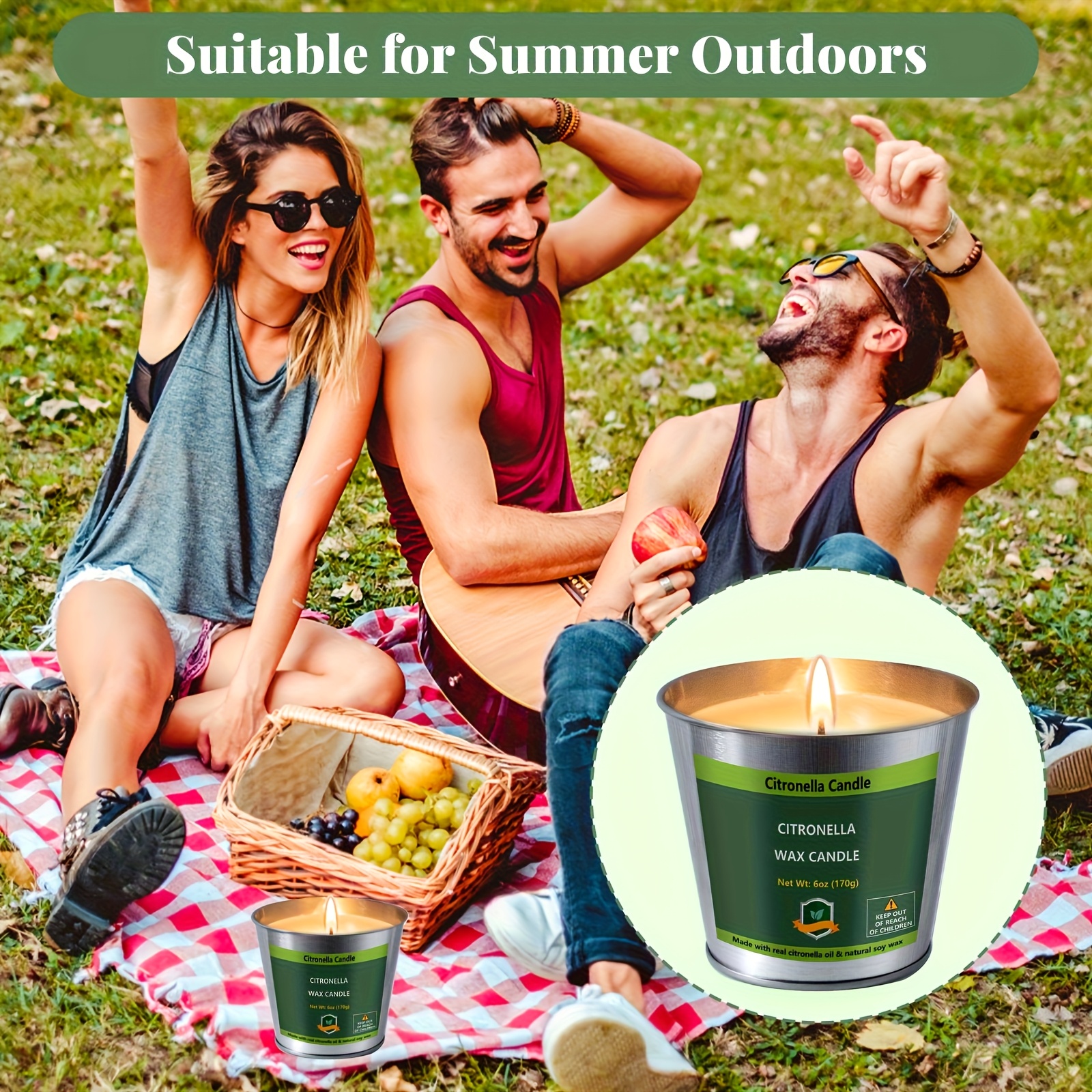 4pcs Citronella Candles Outdoo – обзор и цена Candle Supplies Glass Jars