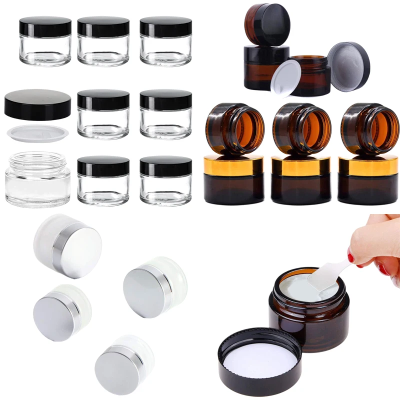 5Pcs 5g-100g Mini Amber Round  – обзор и цена Candle Supplies Glass Jars