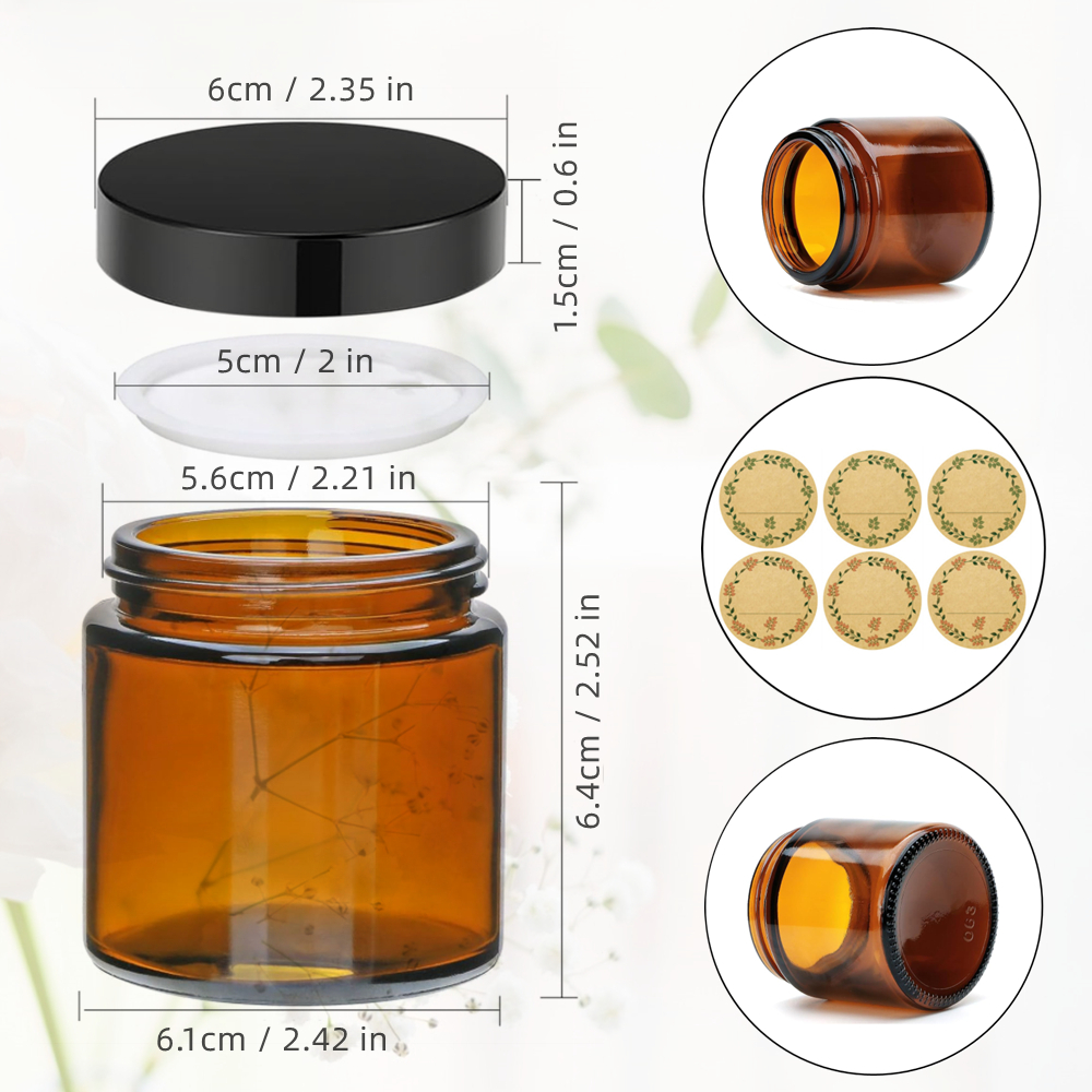 Glass Candle Jars, 4oz Amber R – обзор и цена Candle Supplies Glass Jars