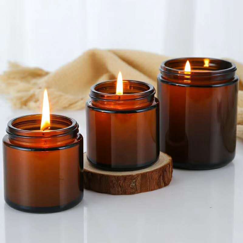 Glass Candle Jars, 4oz Amber R – обзор и цена Candle Supplies Glass Jars