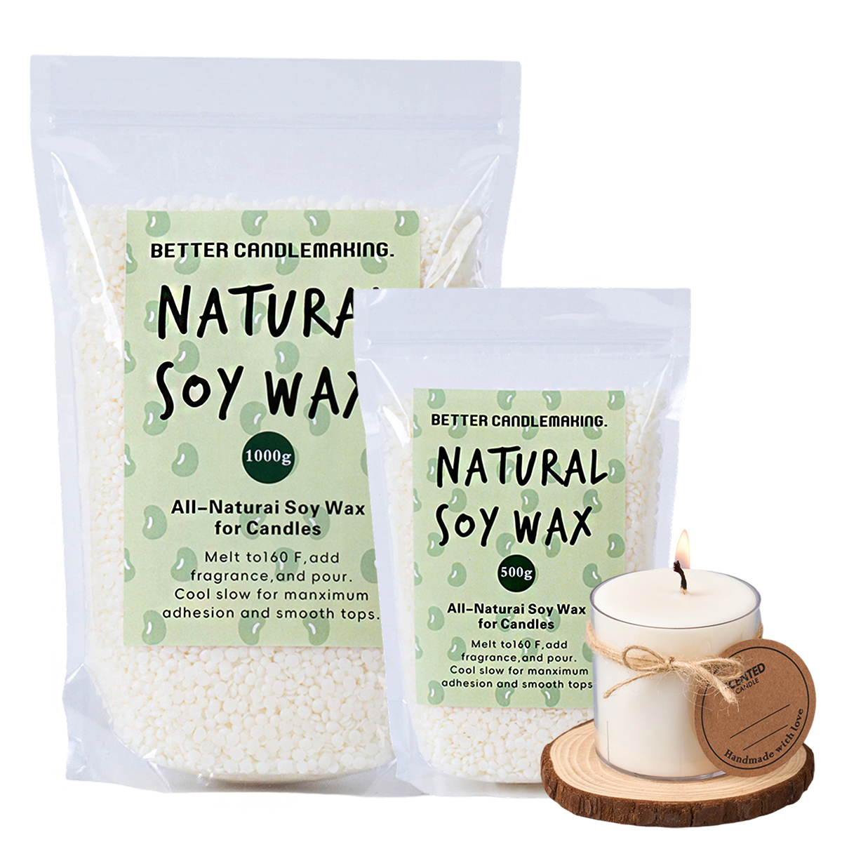 500g/1000g Natural Soy Wax DIY – обзор и цена Candle Supplies To Make Candles