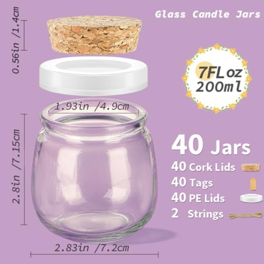 40 Pack Small Glass Jars with  – обзор и цена Candle Supplies Glass Jars