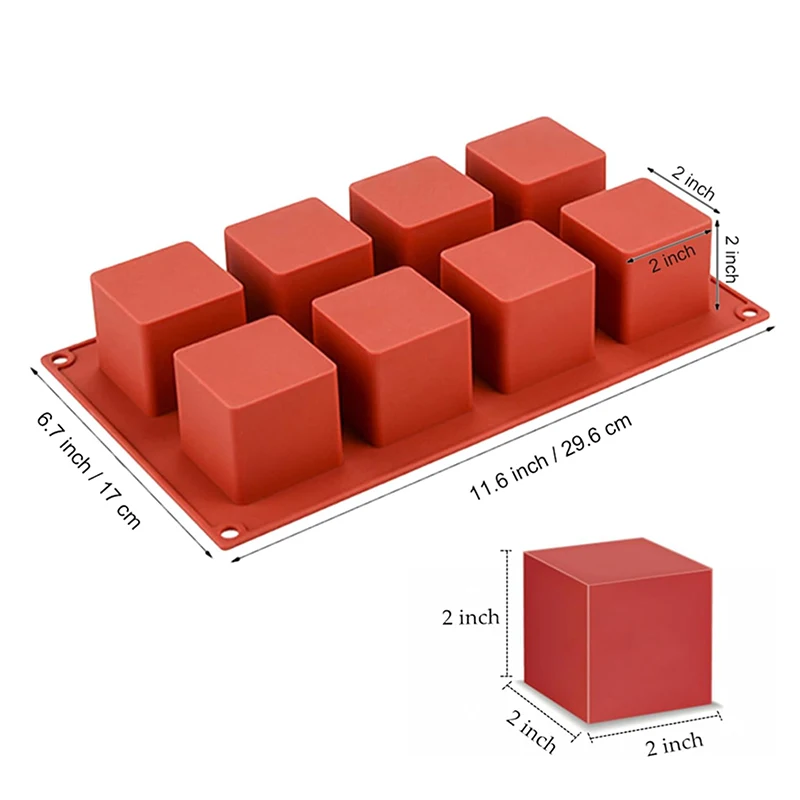 8 Cavity Square Mousse Cake Mo – обзор и цена Candle Supplies Eu