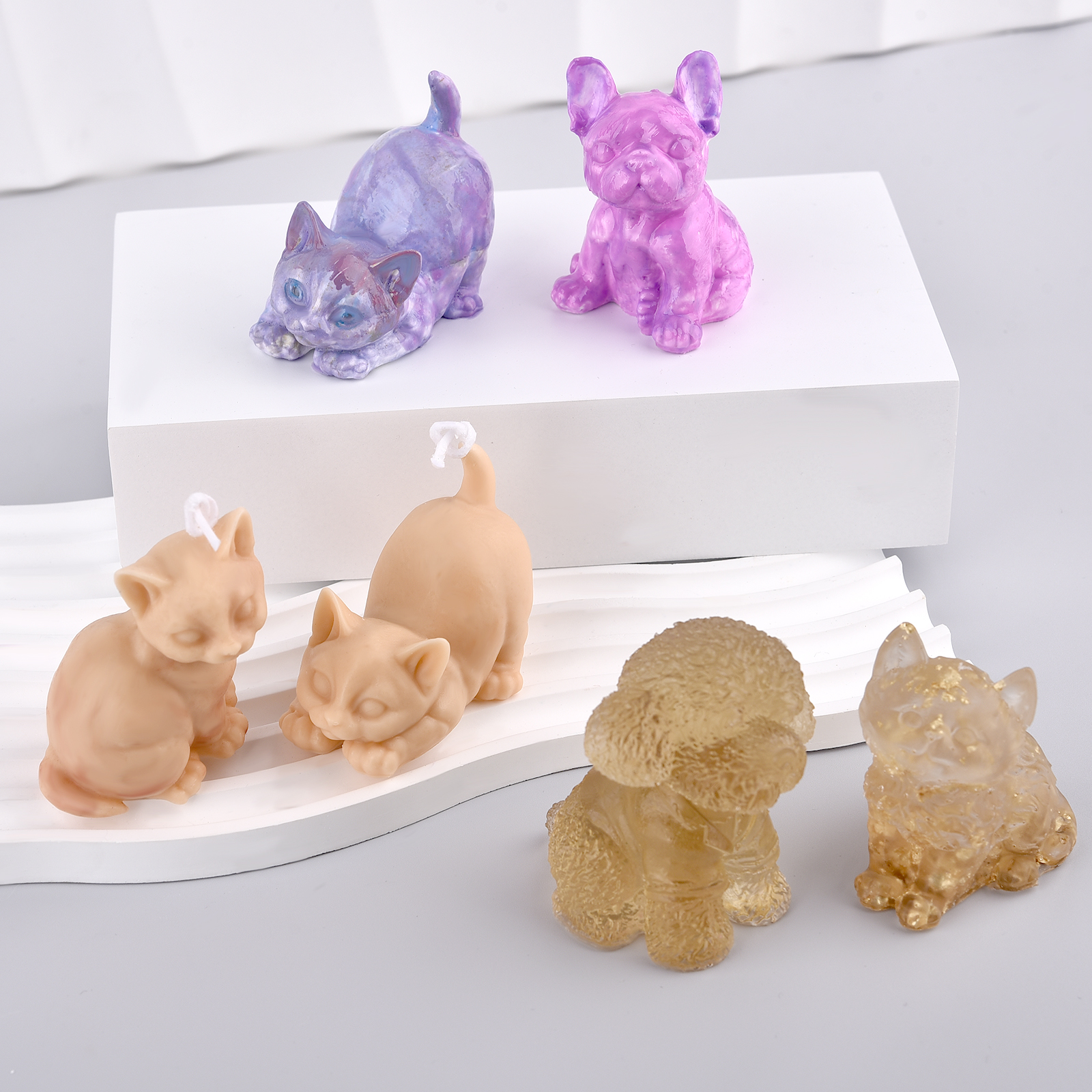 3D Dogs Cats Silicone Mold For – обзор и цена Candle Supplies To Make Candles