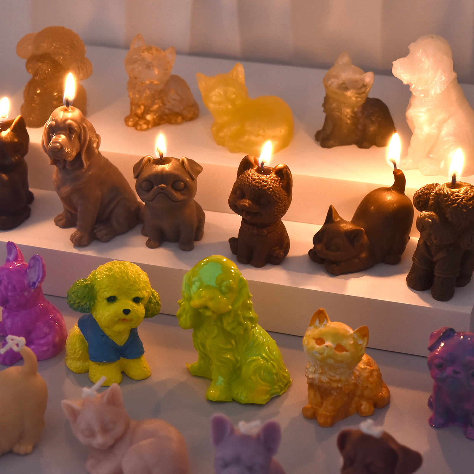 3D Dogs Cats Silicone Mold For – обзор и цена Candle Supplies To Make Candles