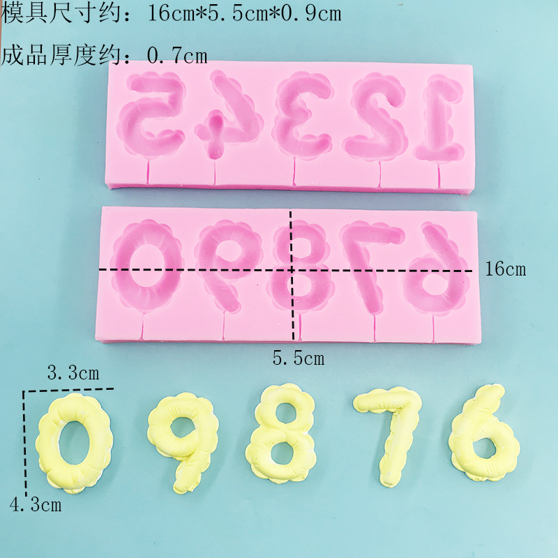 Arabic numeral silicone mold D – обзор и цена Candle Supplies Eu