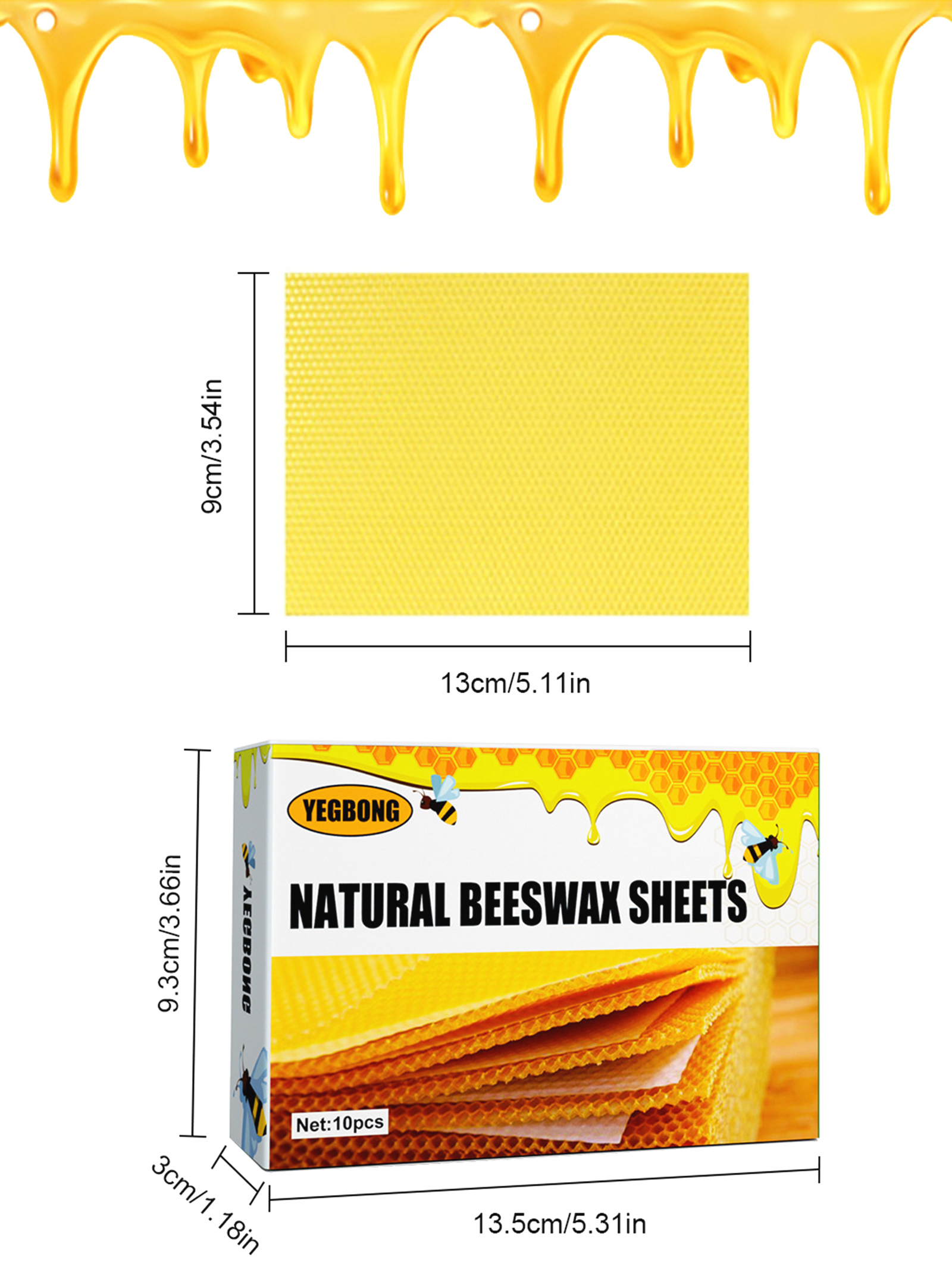 10Pcs Natural Honeycomb Bee Wa – обзор и цена Candle Supplies To Make Candles
