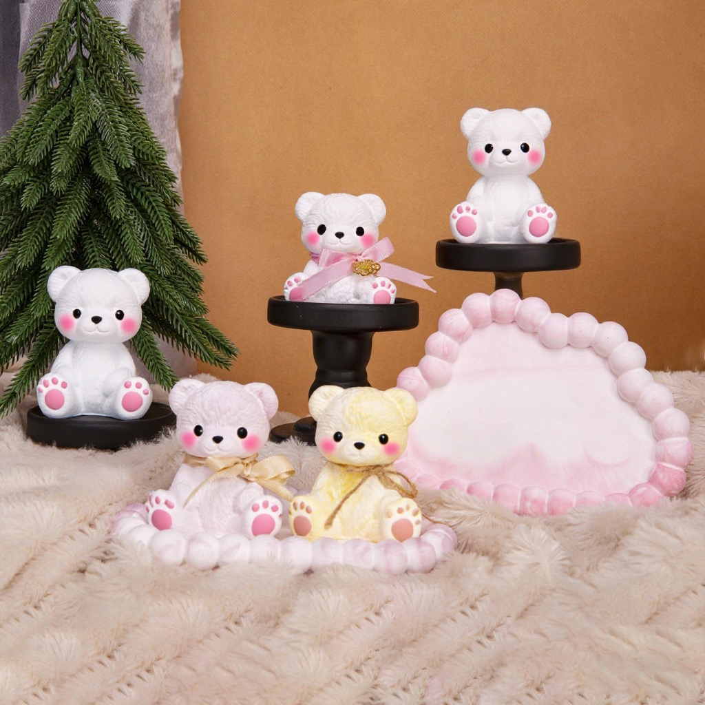 3PCS Couple Bear Silicone Mold – обзор и цена Candle Supplies To Make Candles