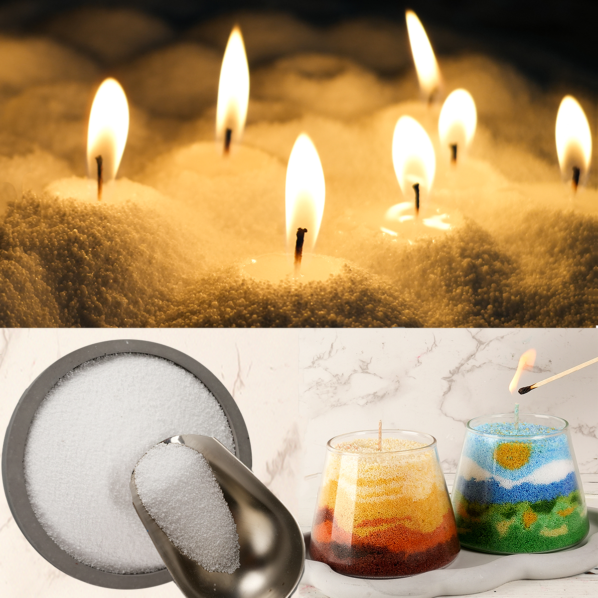 500g/1000g White Sand Wax Ice  – обзор и цена Candle Supplies To Make Candles
