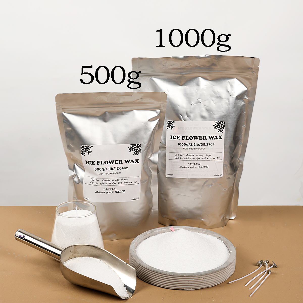 500g/1000g White Sand Wax Ice  – обзор и цена Candle Supplies To Make Candles