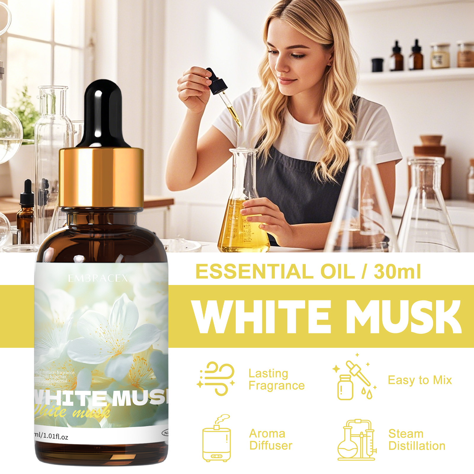 30ml White Musk Essential Oil  – обзор и цена Candle Supplies Essential Oils