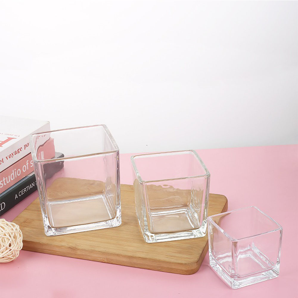 Geometry Square Candlestick In – обзор и цена Candle Supplies Glass Jars